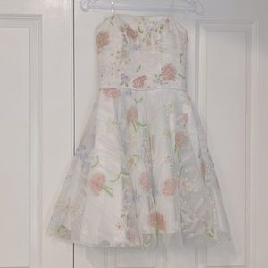 Jovani 07967 strapless A line cocktail dress